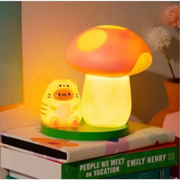 Smoko Potato Tabby Cat Lamp Rechargeable - NEW Urban Fun Mushroom Decor - Picture 5 of 5